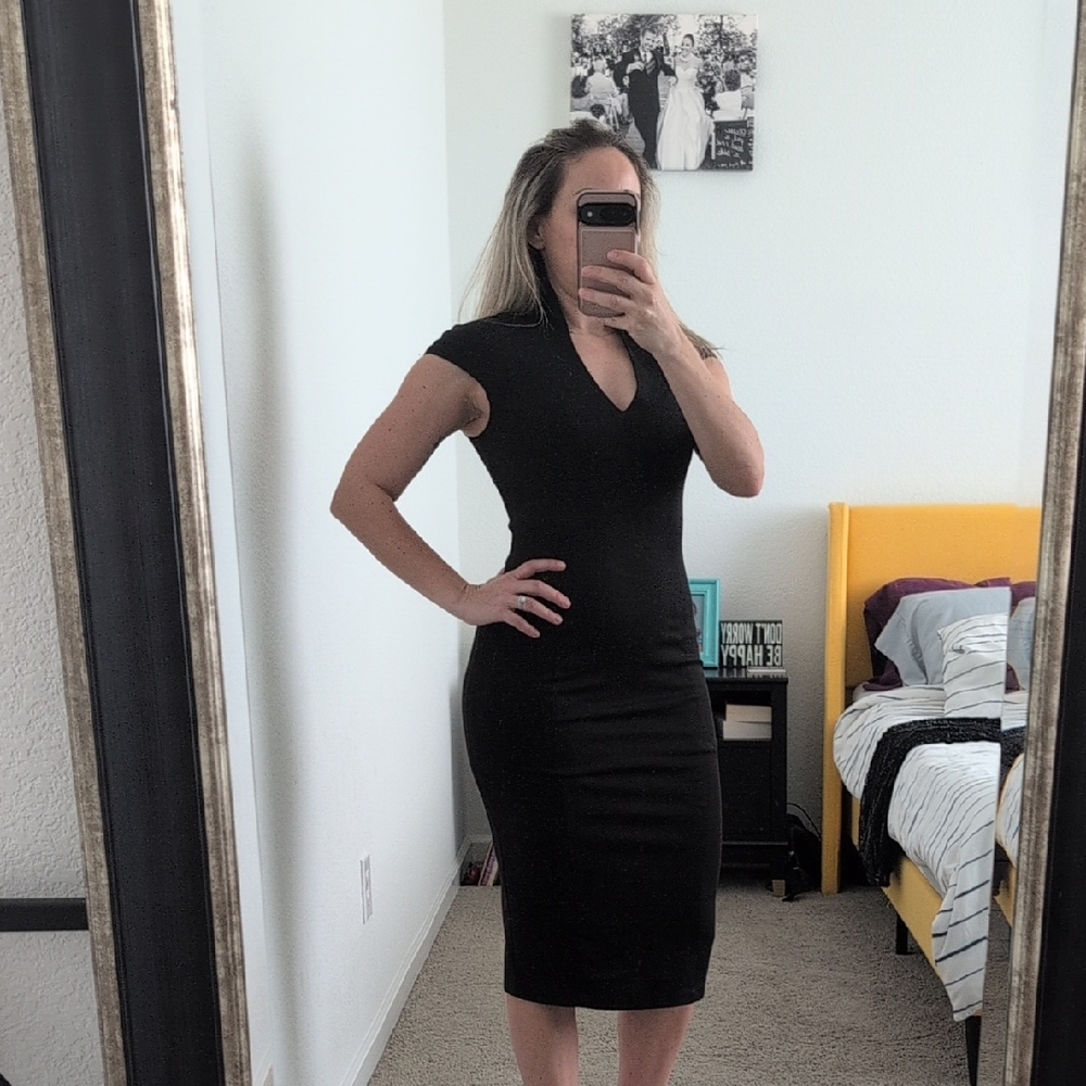 Alexia‎ Admor Bodycon Midi Dress Black Size Small